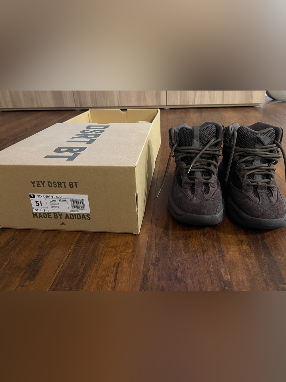adidas YZY DSRT BT Men’s Dark Brown & Black Sneakers